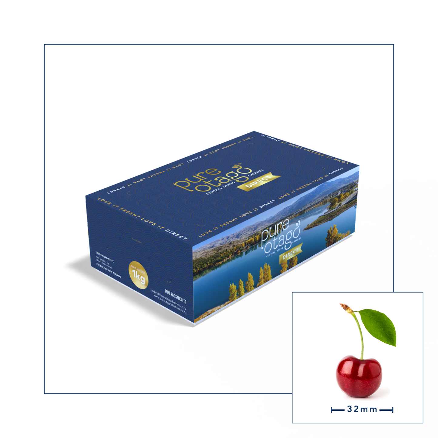 cherries red, otago cherries, pure otago cherries, red cherries, cherries for Christmas, 1kg cherry box, christmas cherries nz